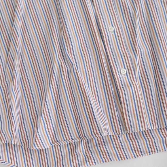 Vintage Burberry London  Multi-colour Striped Button Down Dress Shirt - Picture 9 of 14